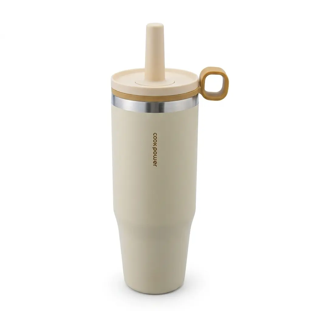 鍋寶 真空提環內陶瓷珍珠粗吸管杯1000ml  (2色可選) 圖 3