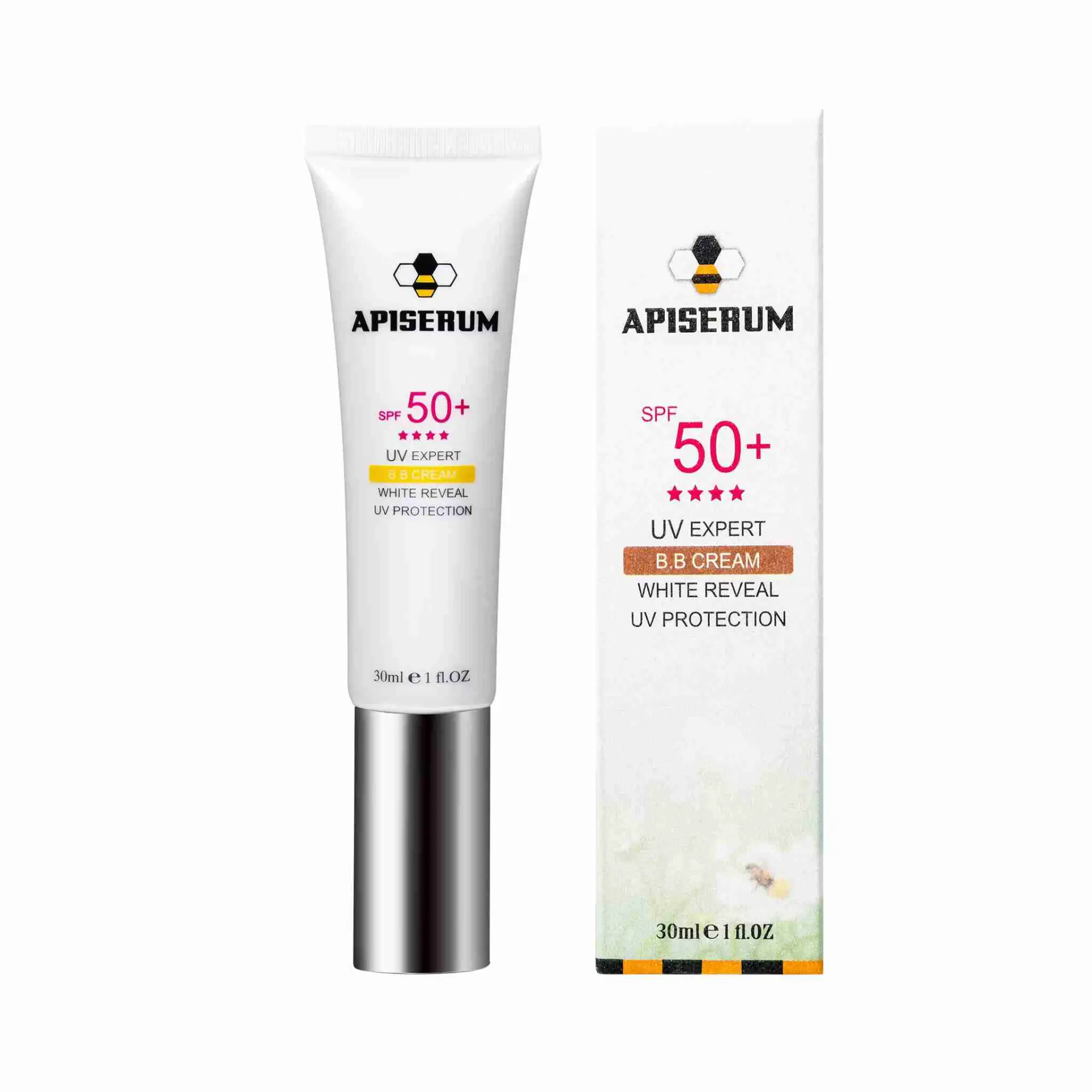 APISERUM 愛比森 輕薄光感B.B霜SPF50+★★★★30ml/潤色修飾/敏感肌適用