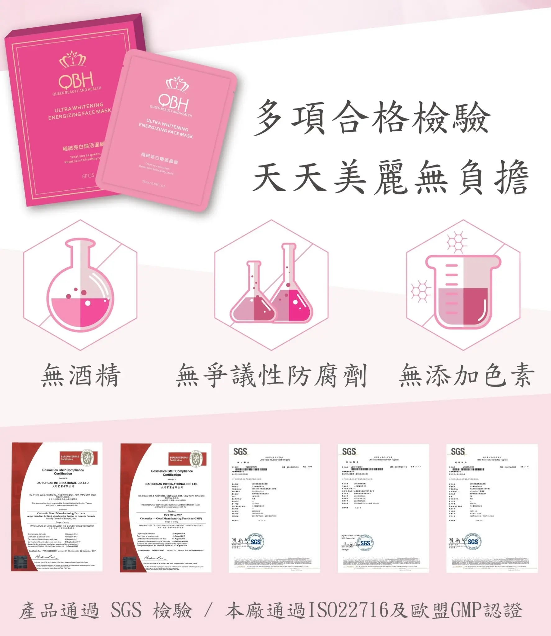 QBH｜極緻亮白煥活面膜 (環保無盒)  10片裝 圖 5