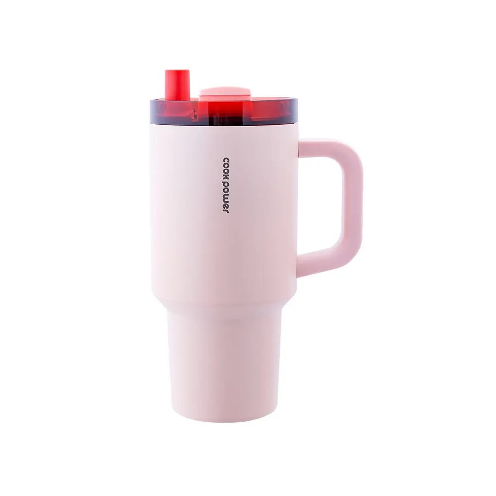 鍋寶 珍珠粗吸管陶瓷冰壩隨行杯-900ml-有握把 (2色可選) 圖 3